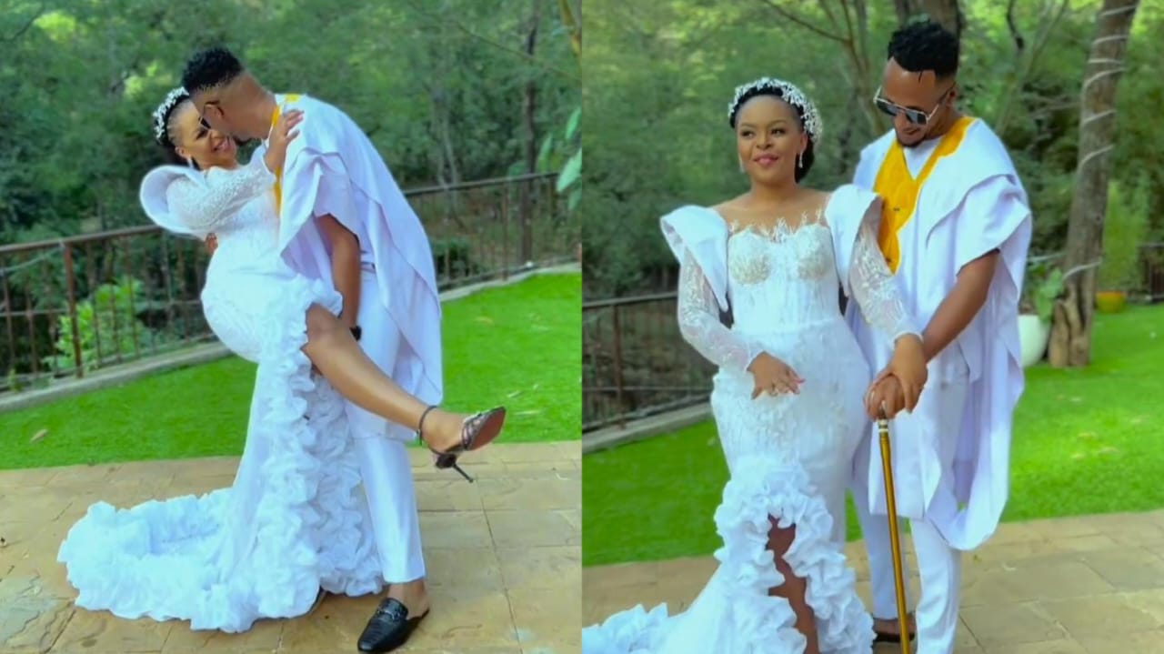 DJ Mo And Size 8 Leave Fans In Confusion After Posing In Wedding